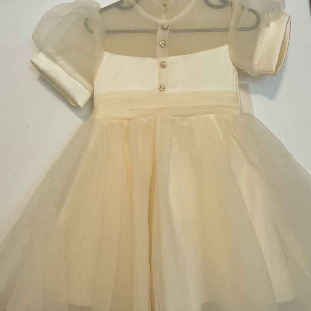 Elegant Cream Tulle Dress